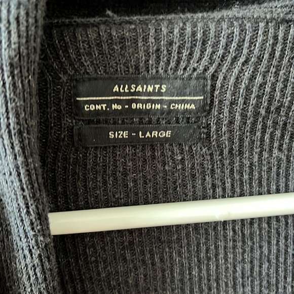 All saints Verse ribbed open cardigan, size large - Picture 2 of 11